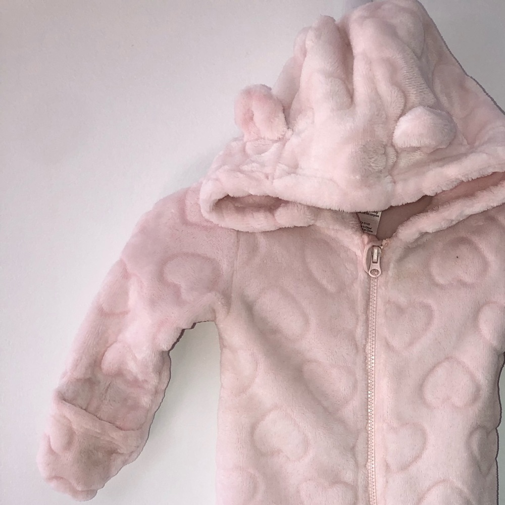 Pink snowsuit